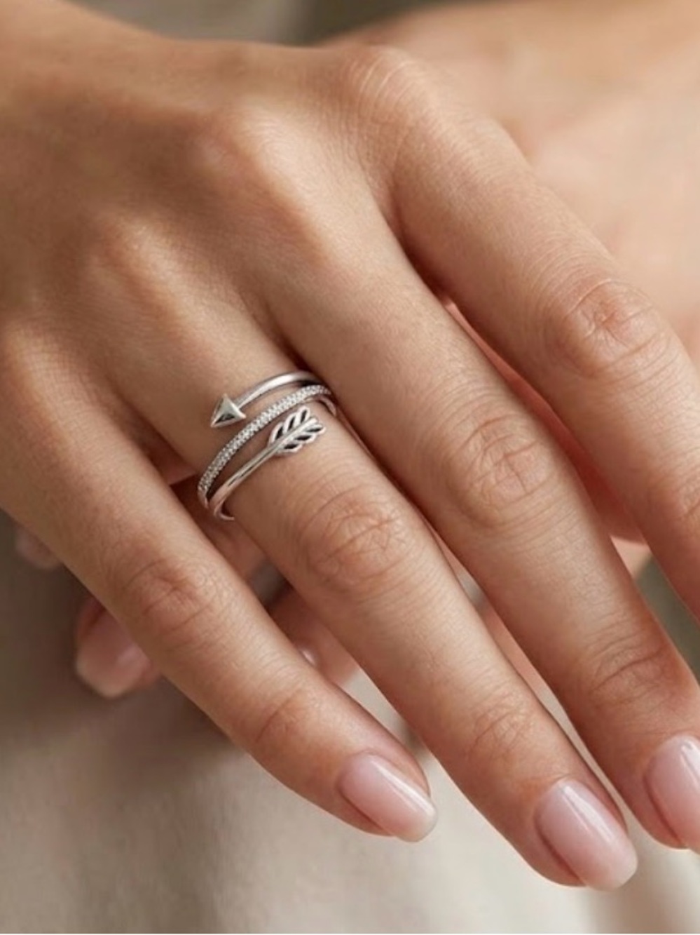 Pandora Wrap-Around Arrow Ring, Sterling Silver 925, size: 58/ 8.5